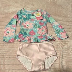 RuffleButts two-piece toddler girl swimsuit, 2T